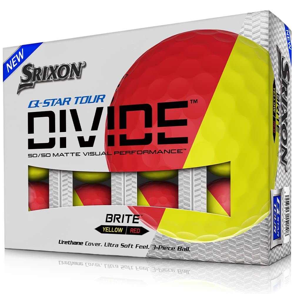 Srixon Q-Star Tour Divide Golf Balls Yellow/Red