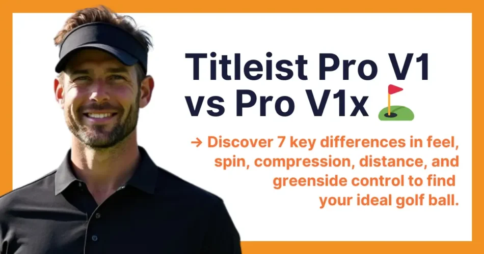 man studying titleist pro v1 vs v1x